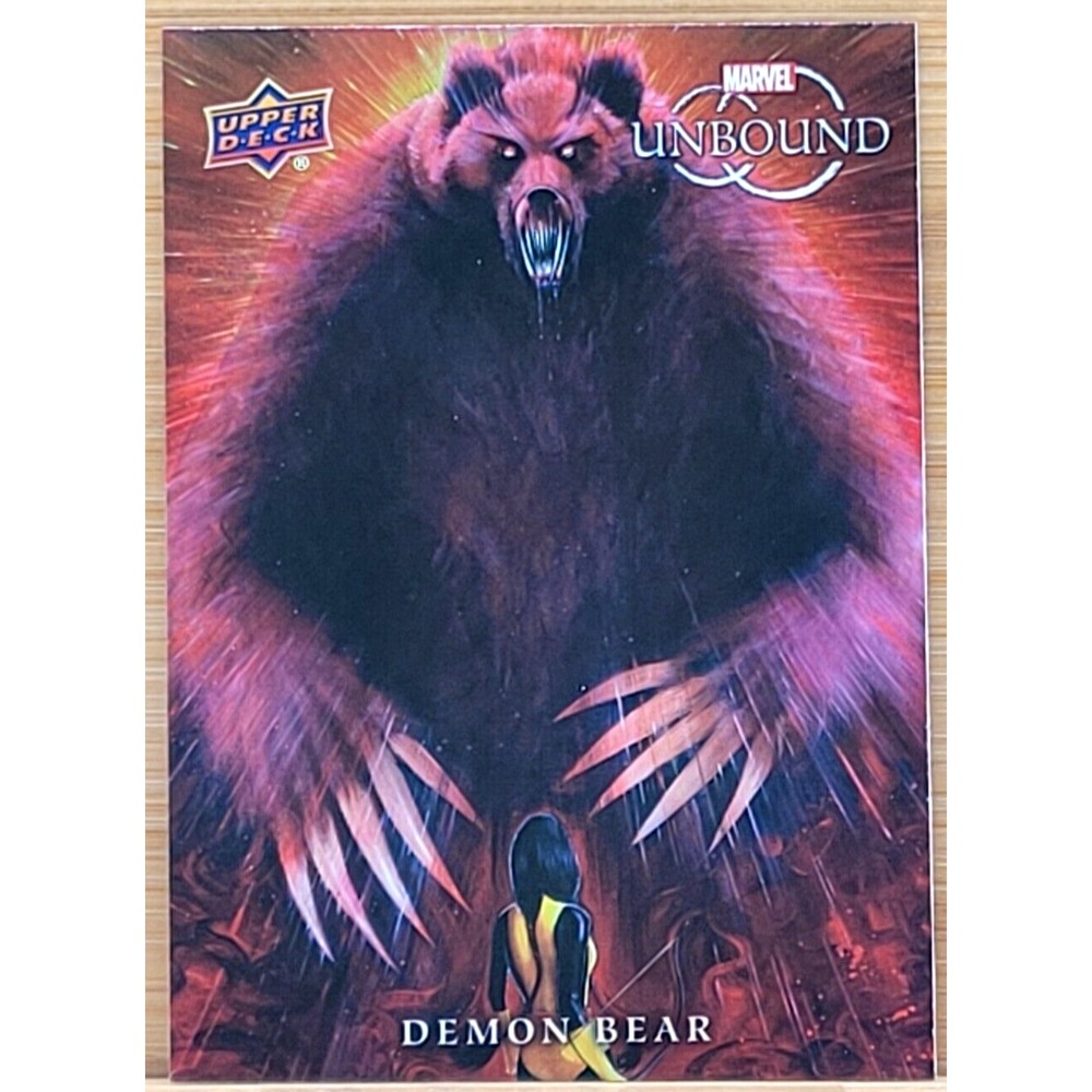 2022 MARVEL UNBOUND DEMON BEAR RAINBOW FOIL